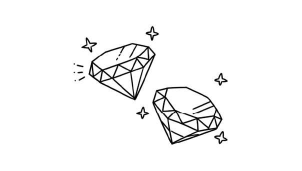 ダイヤモンドを選ぶ