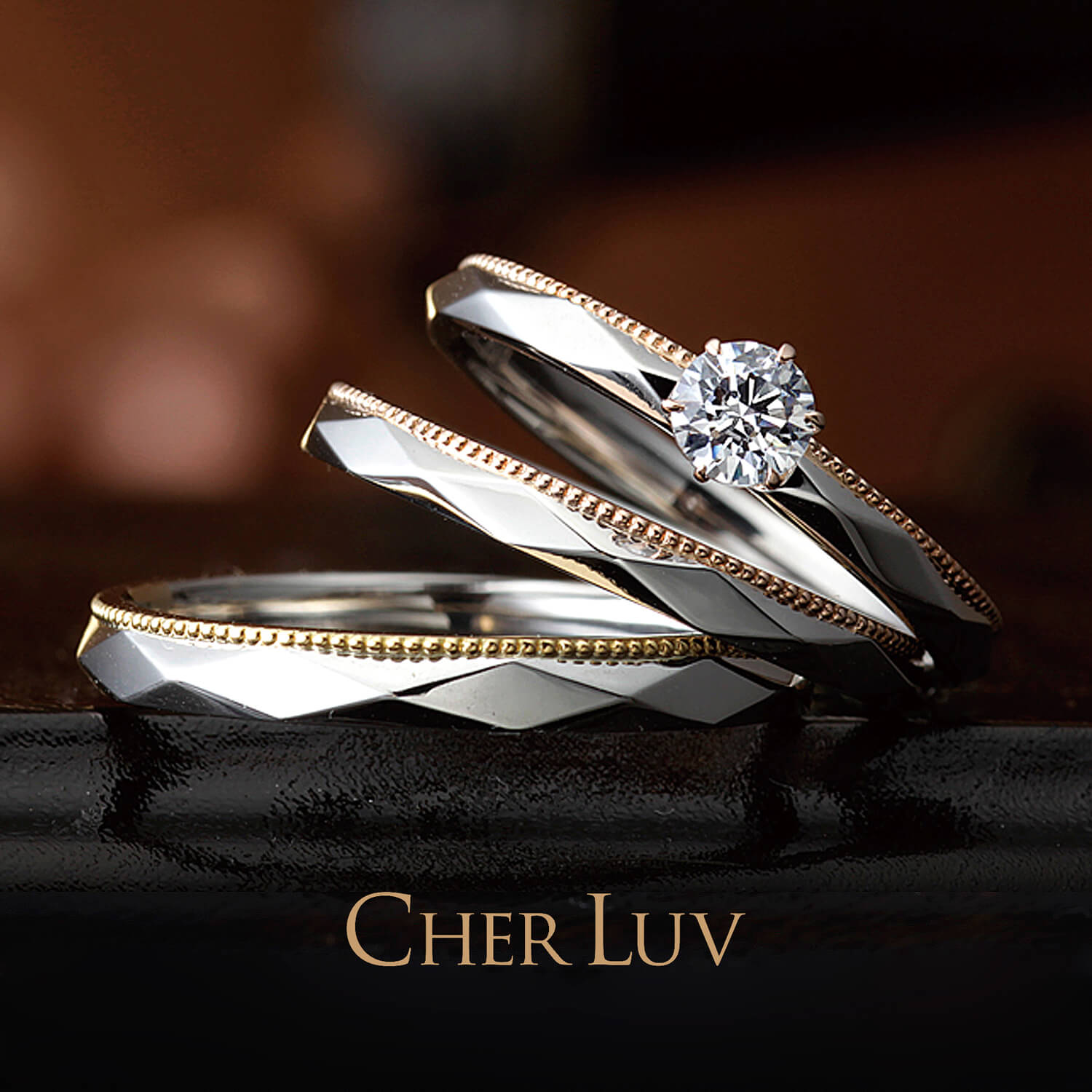 CHERLUVシェールラヴの婚約指輪と結婚指輪AJUGAアジュガ