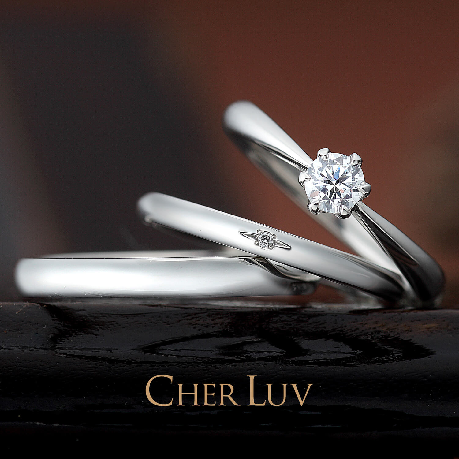 CHERLUVシェールラヴの婚約指輪と結婚指輪IVYアイビー
