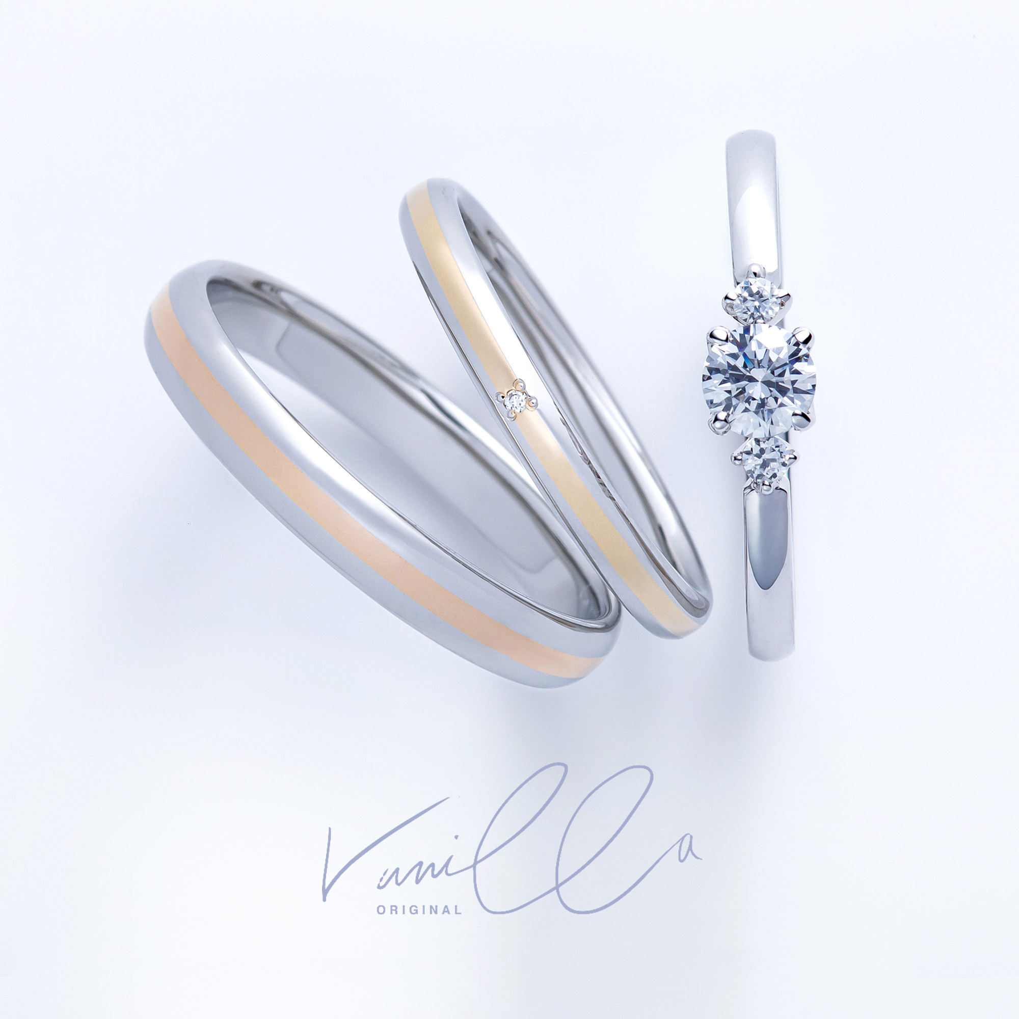 VANillA ORiGiNAL の 婚約指輪でエンゲージリングと結婚指輪でマリッジリングのセットリング Lemongrass レモングラス