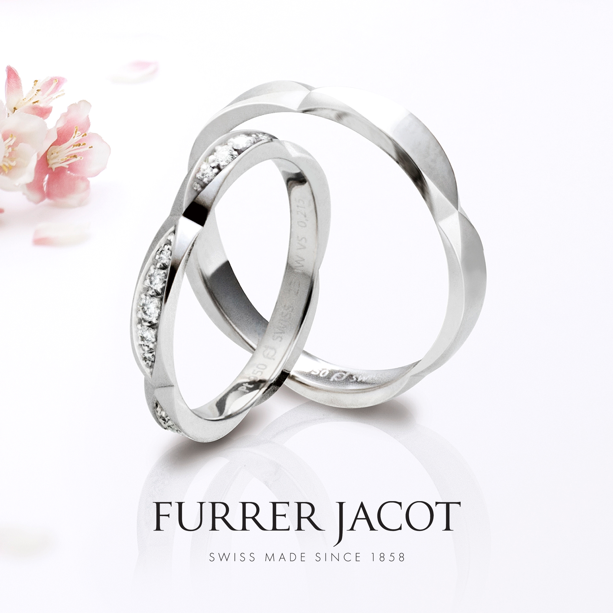 FURRER JACOTフラージャコ―の結婚指輪でマリッジリングのWEDDING BAND SAKURAウエディングバンド サクラ