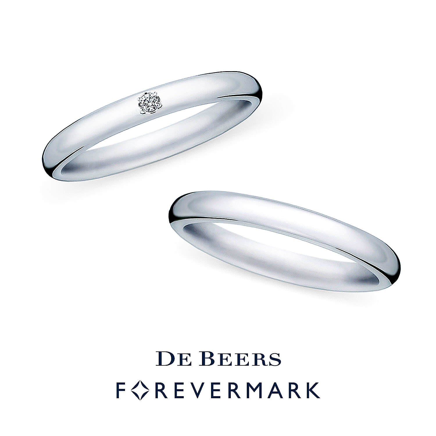 DEBEERSFOREVERMARKデビアスフォーエバーマークの結婚指輪MarriageringマリッジリングFWR051とFWR251