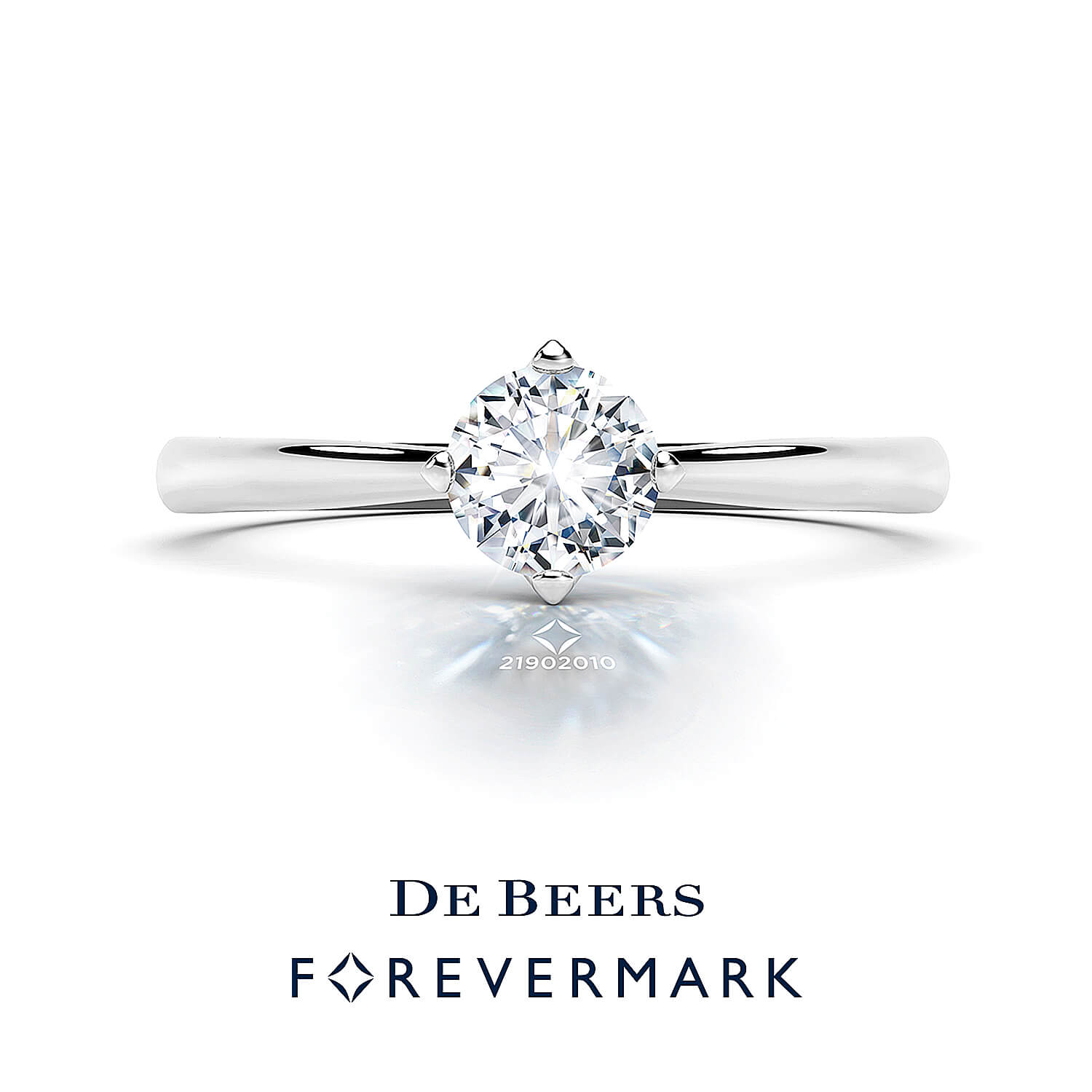 DEBEERSFOREVERMARKデビアスフォーエバーマークの婚約指輪SolitaireRingフォーエバーマークセッティング®️ソリティアリング
