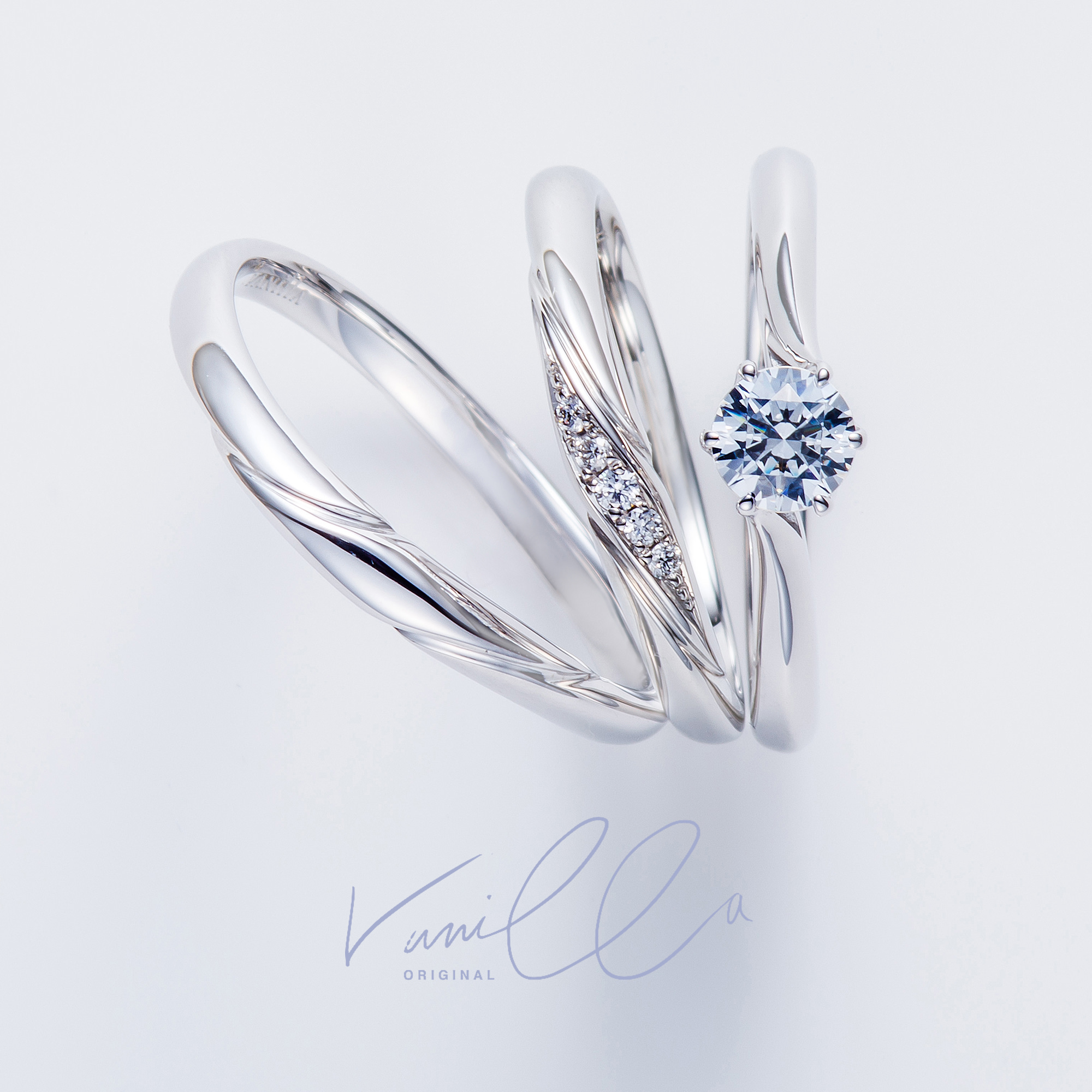VANillA ORiGiNAL ヴァニラ オリジナルの婚約指輪でエンゲージリングと結婚指輪でマリッジリングのセットリングNeroli ネロリ