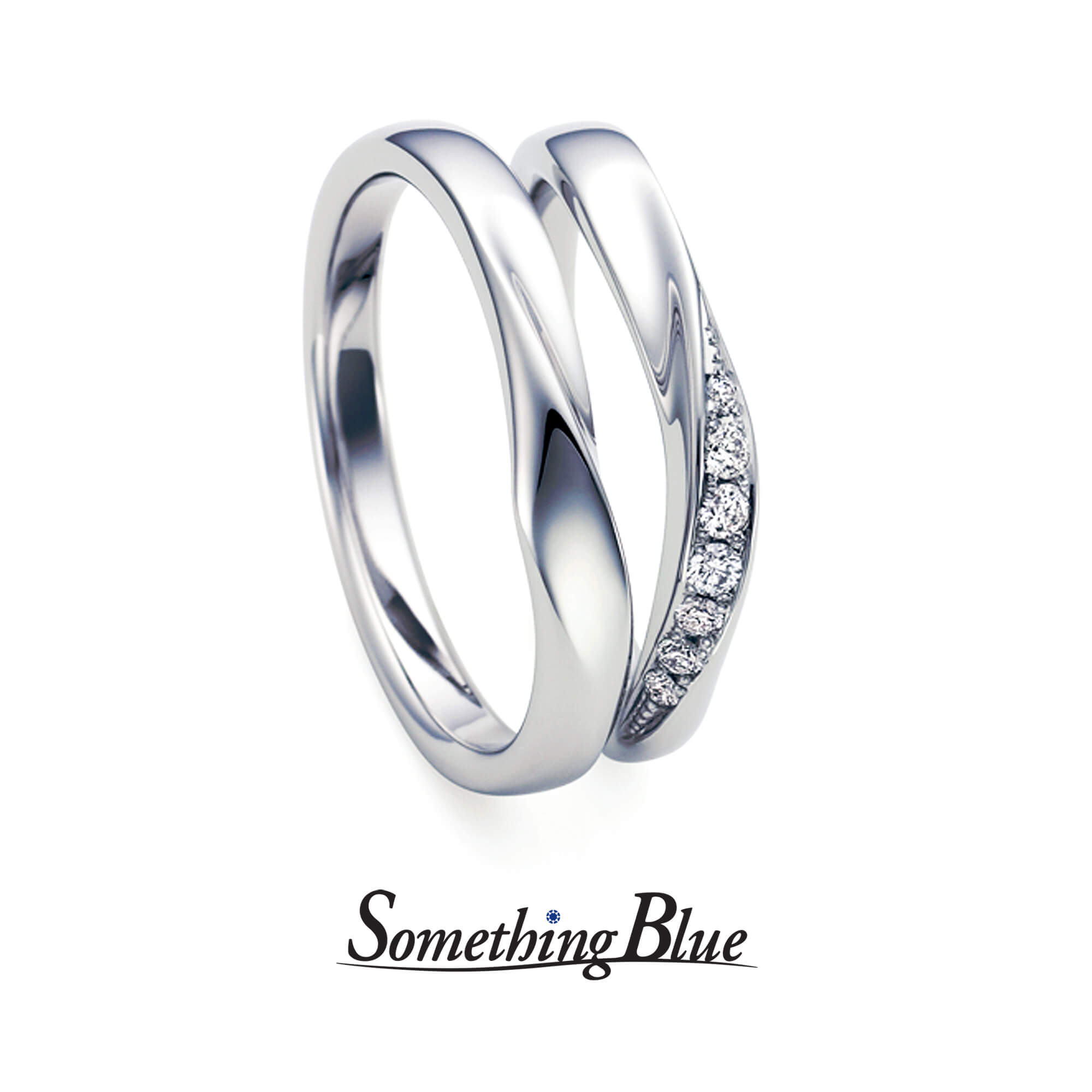 SomethingBlueサムシングブルーの結婚指輪WrapHeartラップハート