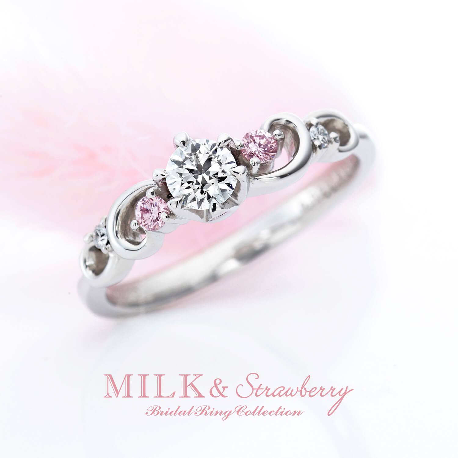MILK＆Strawberryミルク＆ストロベリーの婚約指輪UNECORDEアンコード