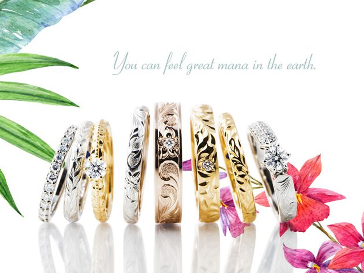 ヴァニラ福山本店と広島店の婚約指輪と結婚指輪のハワイアンジュエリーブランドMakanaマカナ