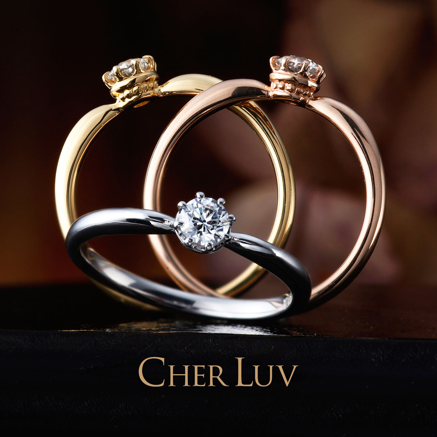CHERLUVシェールラブの婚約指輪でエンゲージリングのDAISYデイジー