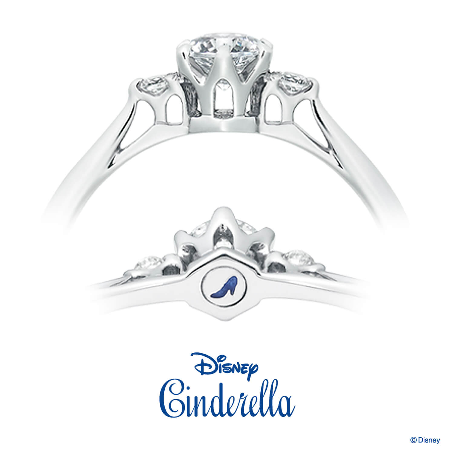 Disneyシンデレラディズニーシンデレラの婚約指輪You'remyPrincessユーアーマイプリンセスの石座と七宝