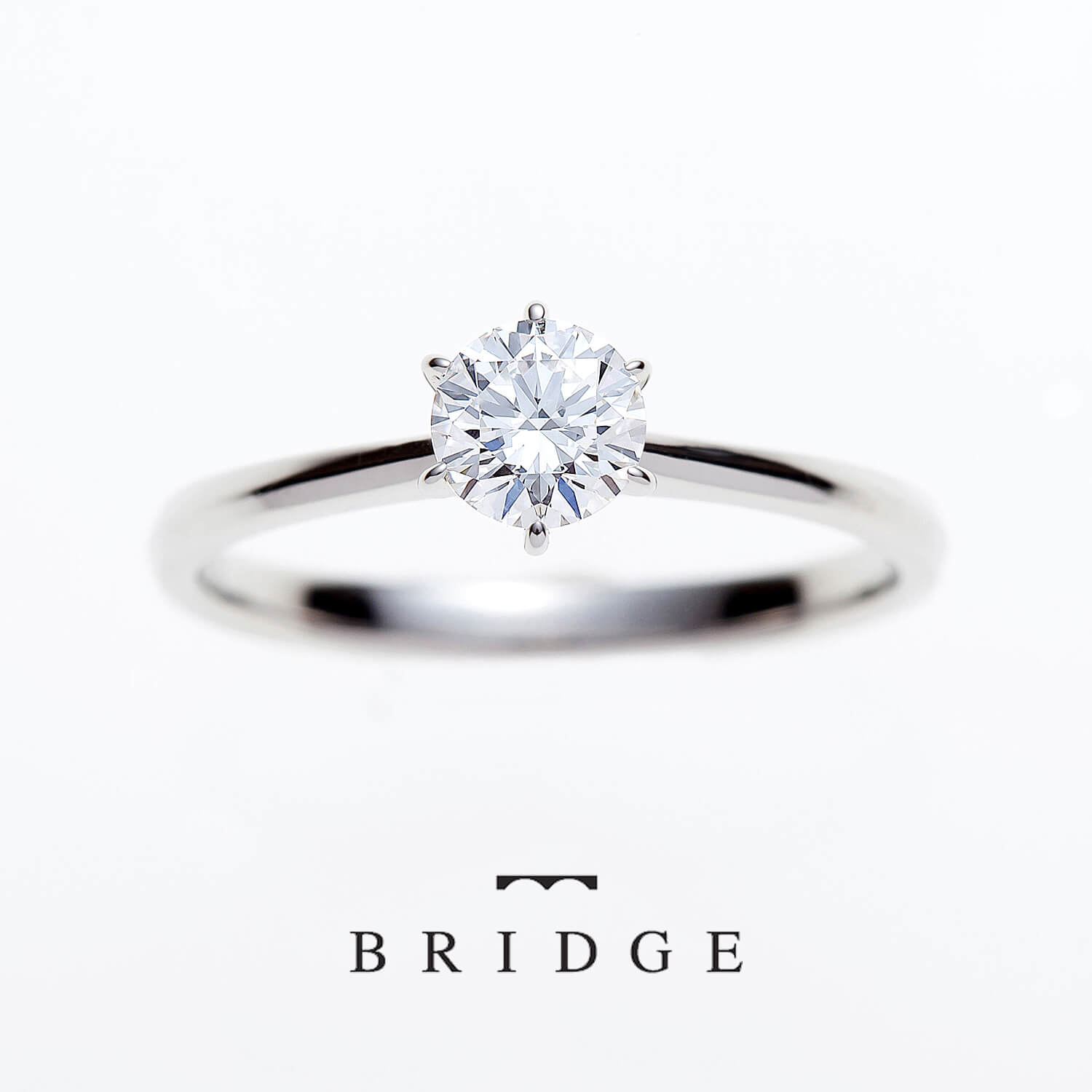 BRIDGEブリッジの婚約指輪でエンゲージリングの一輪の薔薇
