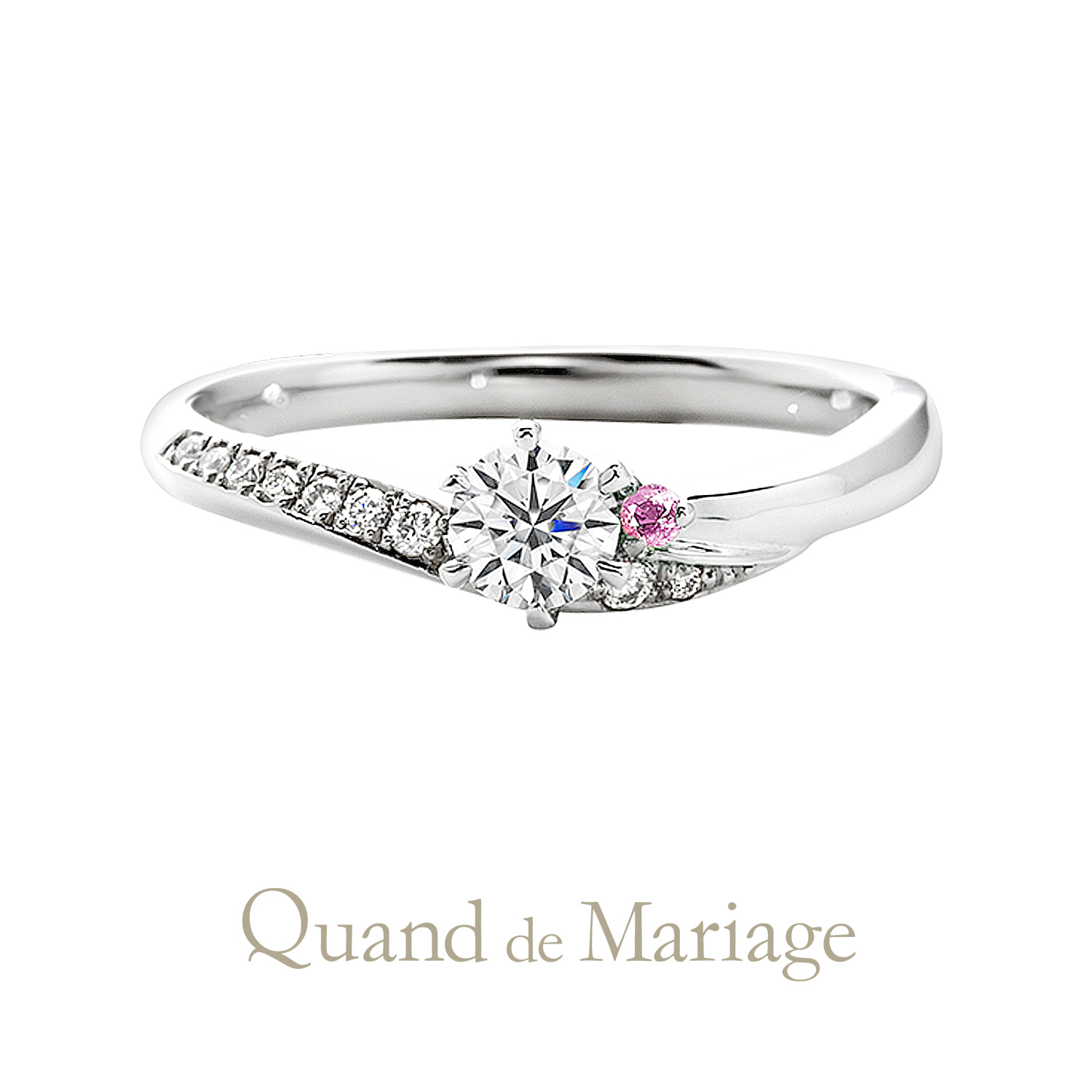 QuanddeMariageのクワンドゥマリアージュの婚約指輪でEngagementringでエンゲージリングのAilesのエール