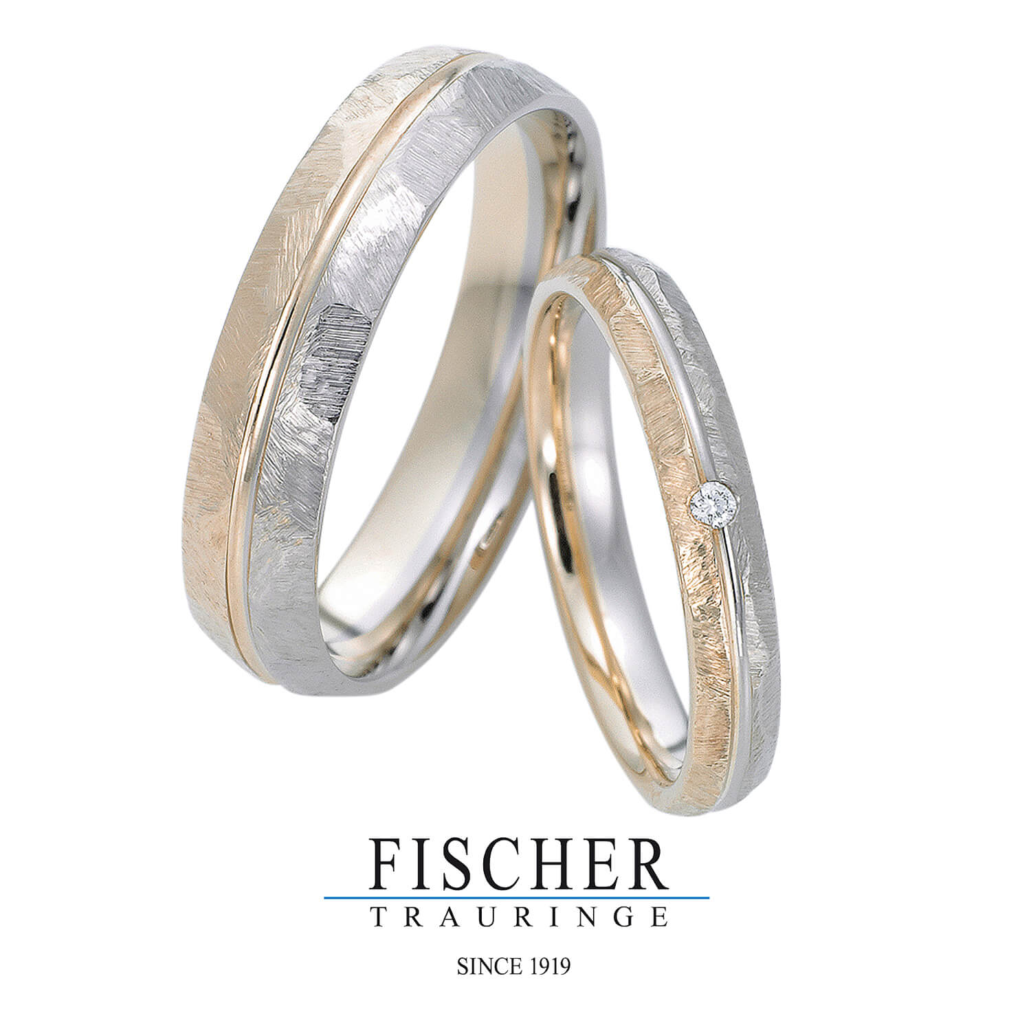 FISCHERフィッシャーの結婚指輪でWeddingRingウェディングリング9750370-025と9650370-030