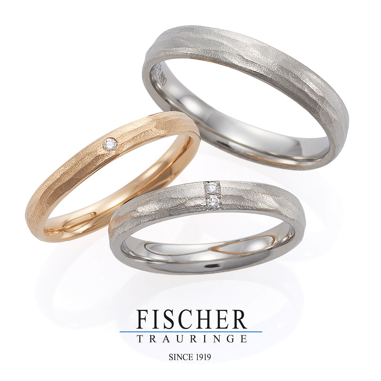 FISCHERフィッシャーの結婚指輪マリッジリングMarriageringの9750449-025と9650449-035