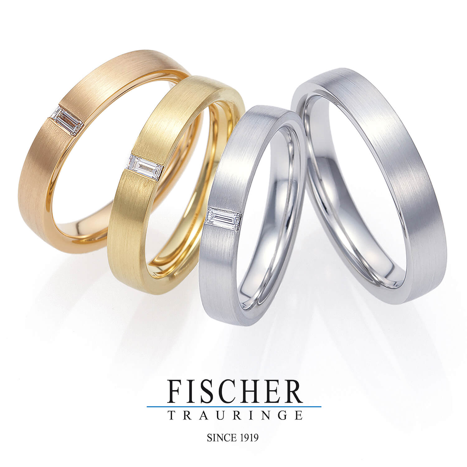 FISCHERフィッシャーの結婚指輪でWeddingRingウェディングリング9750709-032と9650709-035