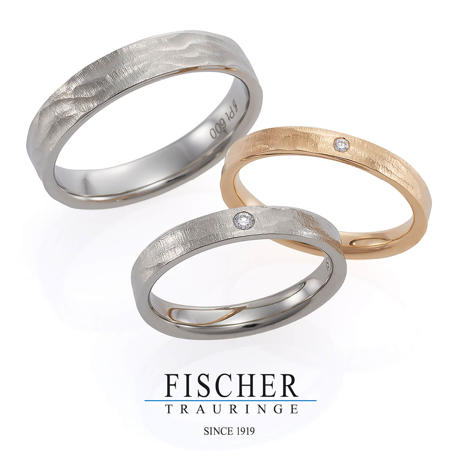 FISCHERフィッシャーの結婚指輪でWeddingRingウェディングリング9750920-025と9650920-040
