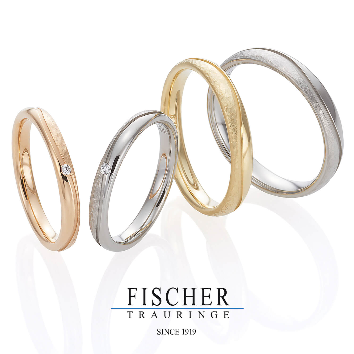 FISCHERフィッシャーの結婚指輪マリッジリングMarriageringの9750927-025と9650927-030