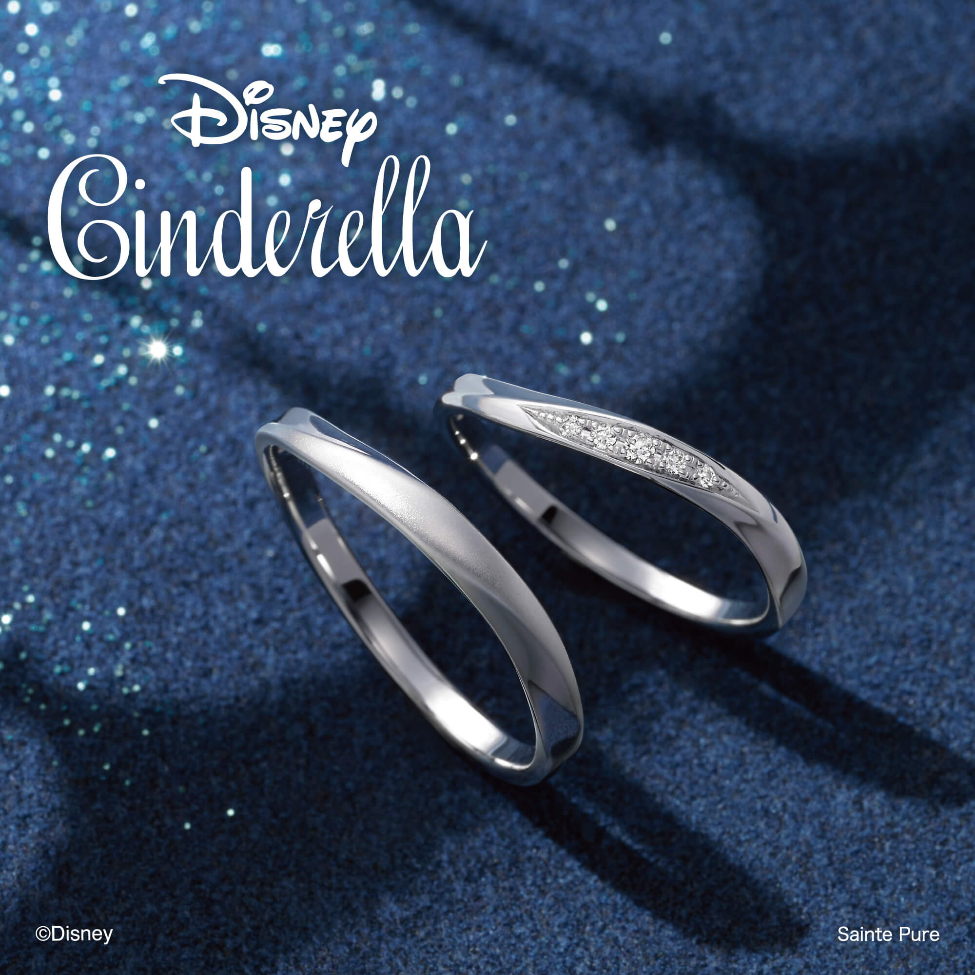 DisneyCinderellaディズニーシンデレラの結婚指輪マリッジリングMarriageringのWishComeTrueウィッシュカムトゥルー