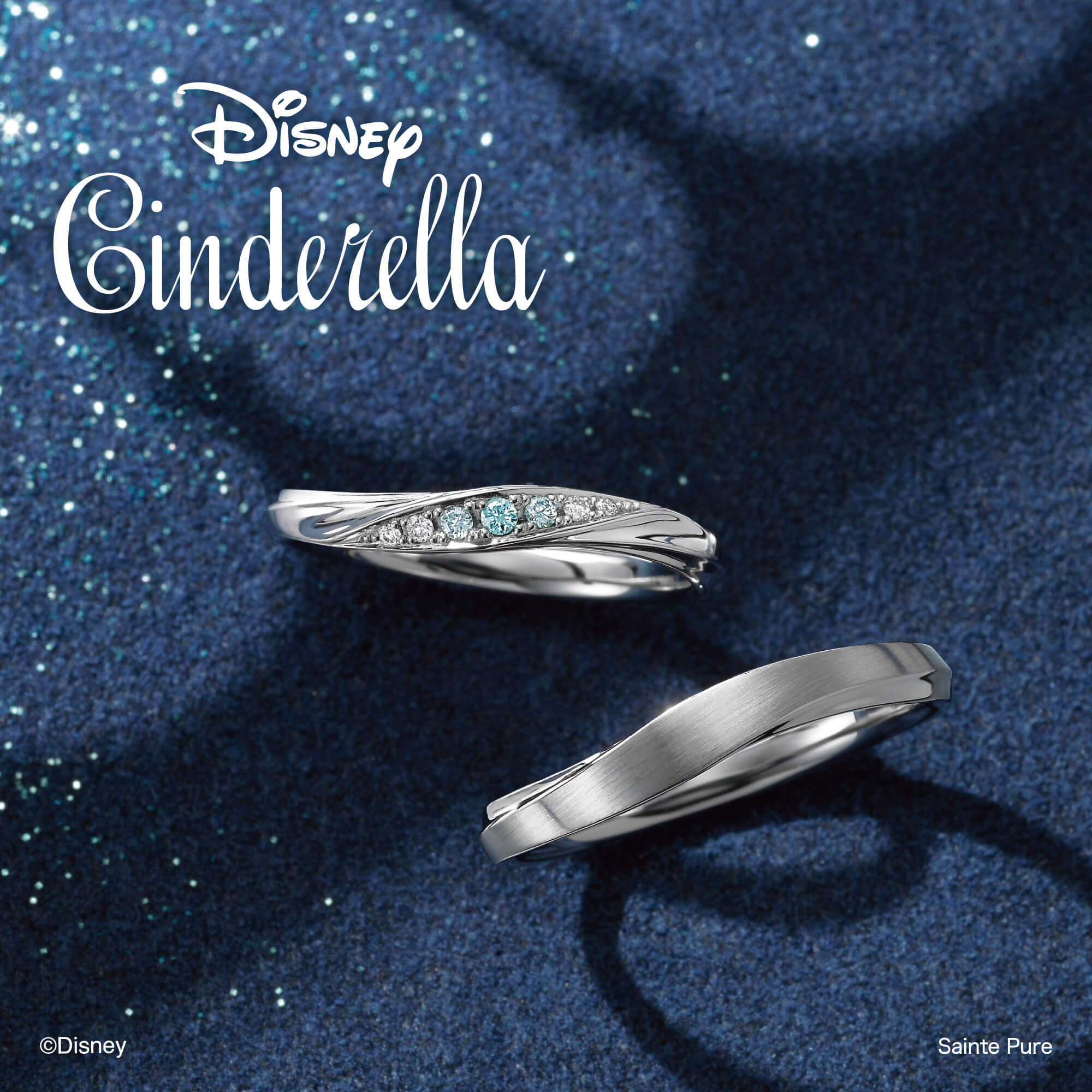 DisneyCinderellaディズニーシンデレラの結婚指輪マリッジリングMarriageringのMidnightMagicミッドナイトマジック