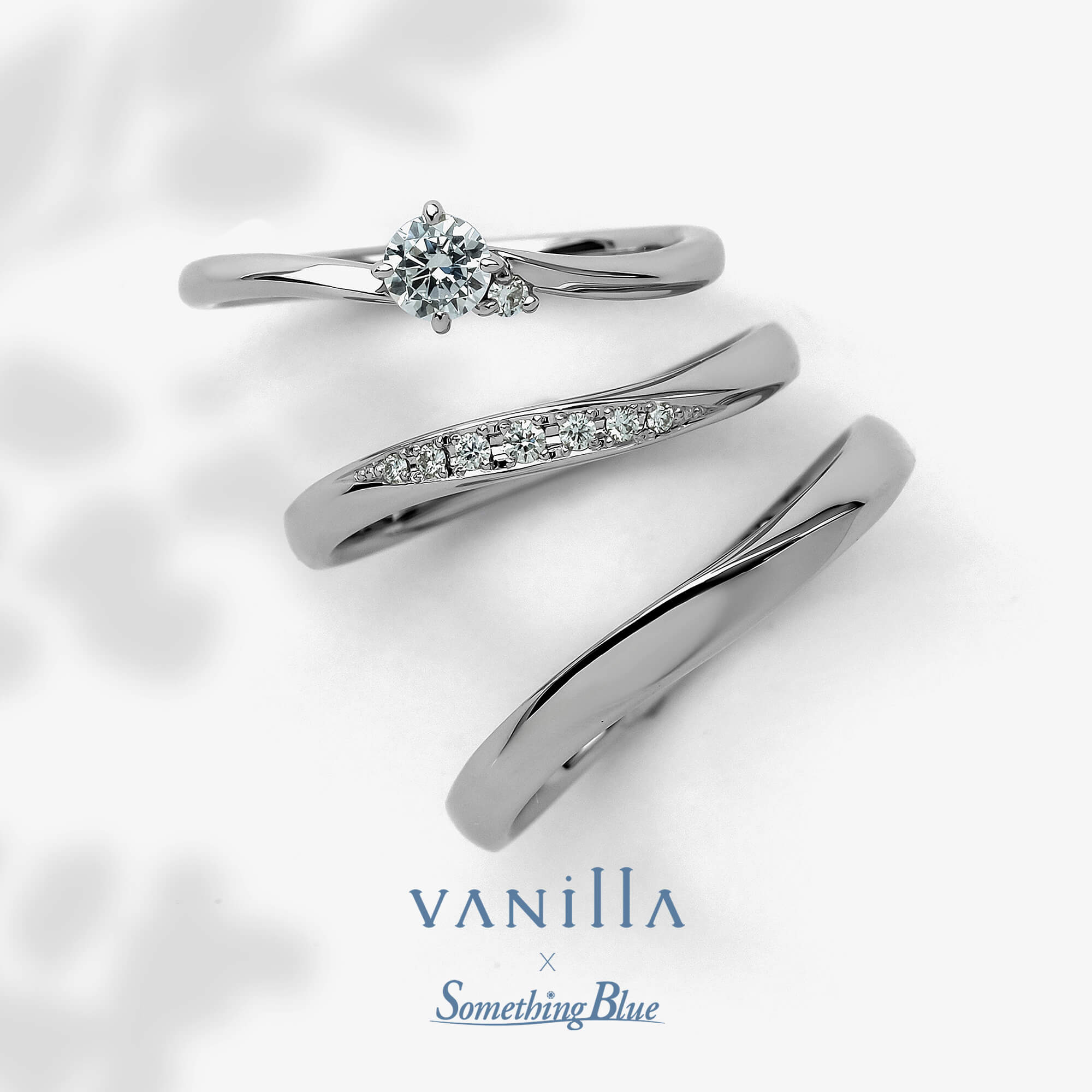 VANillA×SomethingBlueヴァニラ×サムシングブルーの婚約指輪エンゲージリングEngagementringと結婚指輪マリッジリングMarriageringとセットリングSetringのCalla カラー