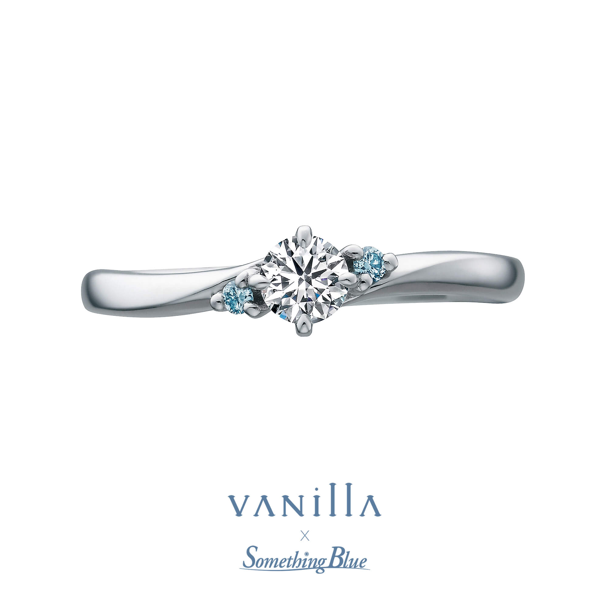 VANillA×SomethingBlueヴァニラ×サムシングブルーの婚約指輪エンゲージリングEngagementringのCasablancaカサブランカのブルーダイヤモンドのアレンジ