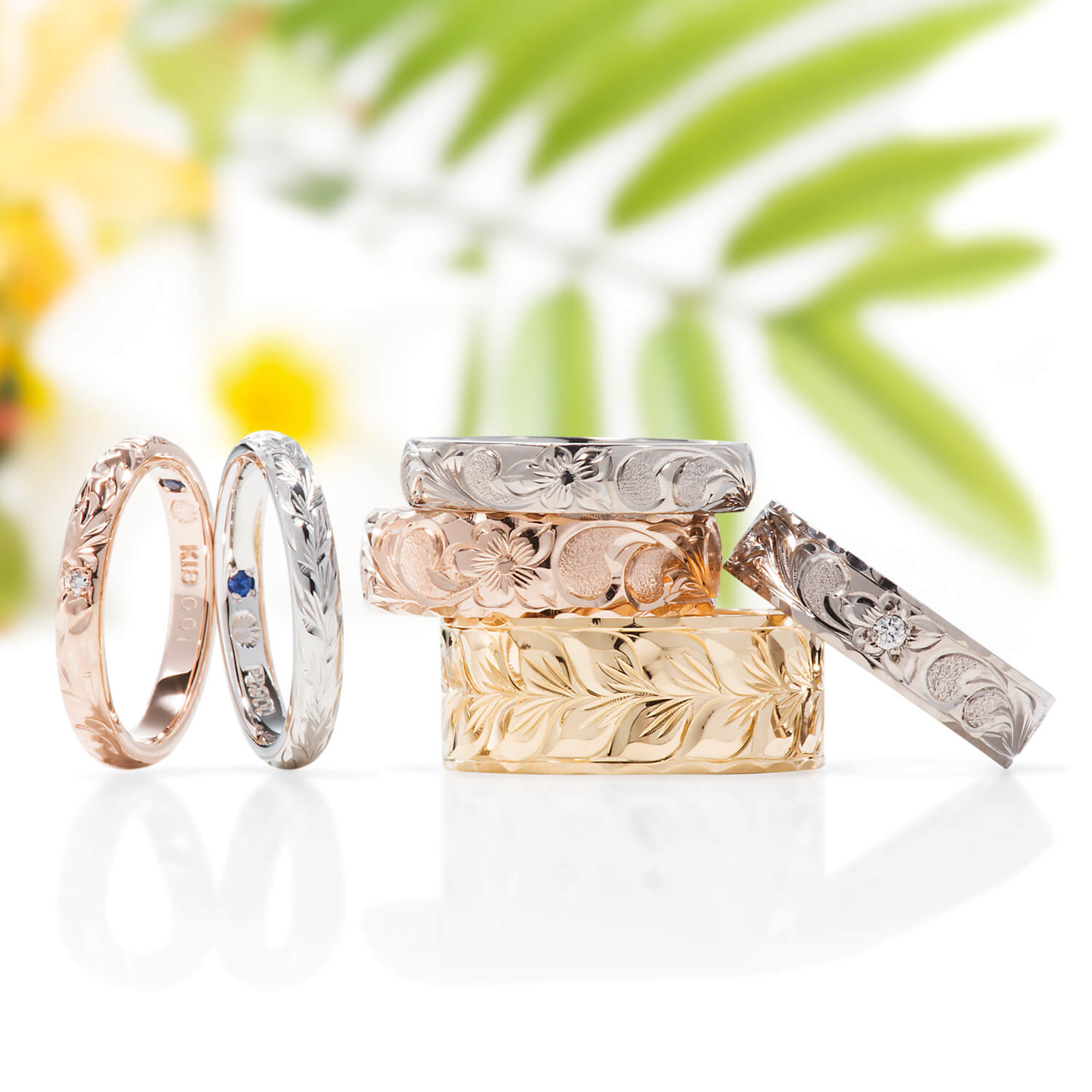 Makanaマカナの婚約指輪エンゲージリングEngagementringと結婚指輪マリッジリングMarriageringとセットリングSetring