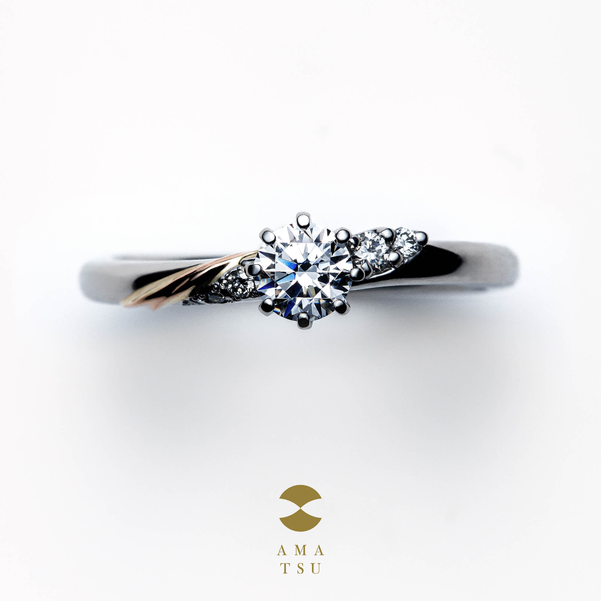 AMATSUアマツの婚約指輪エンゲージリングEngagementringのAMT–E–8/25の仙senセン