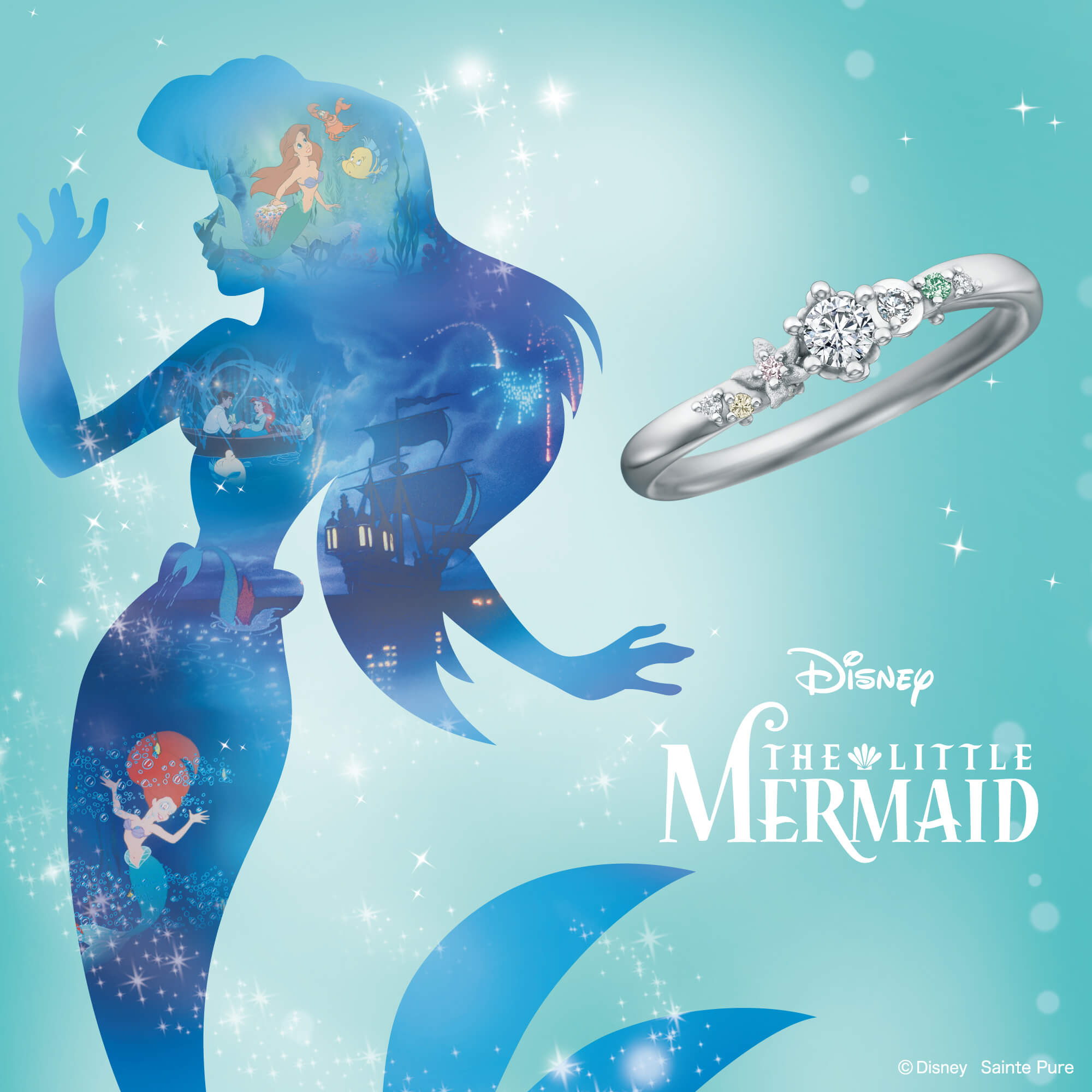 Disneyリトルマーメイドの新作婚約指輪Beyond the Wavesビヨンド・ザ・ウェイブスあこがれた世界