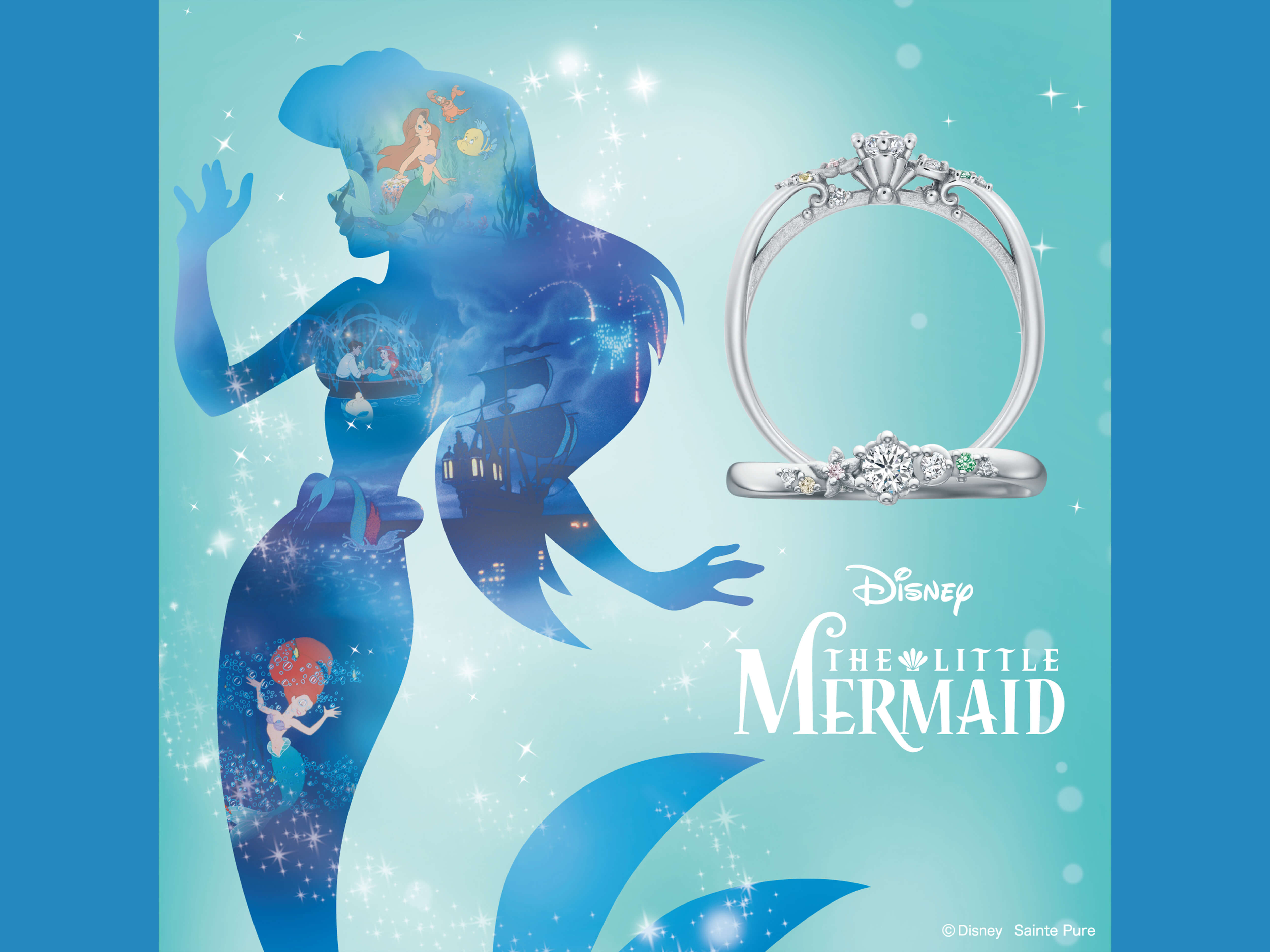 Disneyリトルマーメイドの新作婚約指輪Beyond the Wavesビヨンド・ザ・ウェイブスあこがれた世界