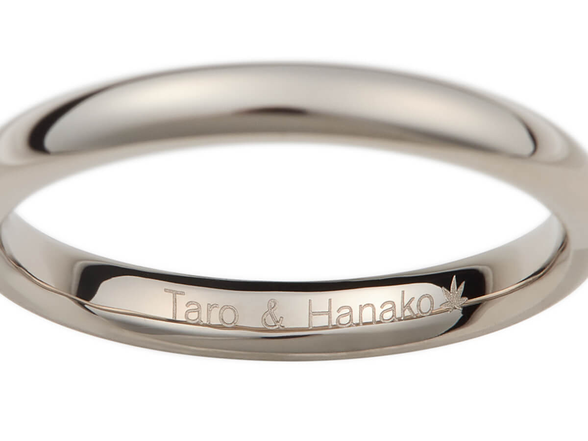 AMATSUアマツの婚約指輪や結婚指輪に入れられる刻印