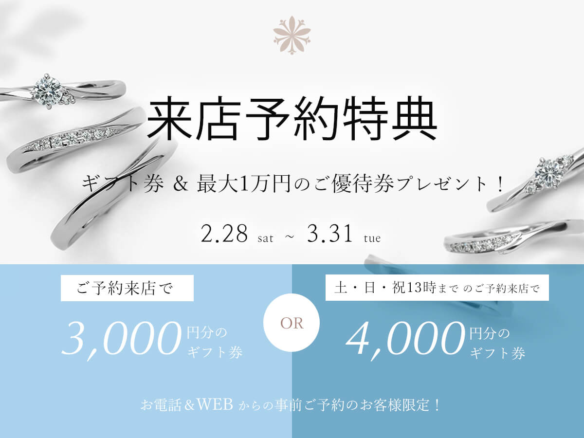 ヴァニラ広島店・ヴァニラ福山店の３月の来店予約特典